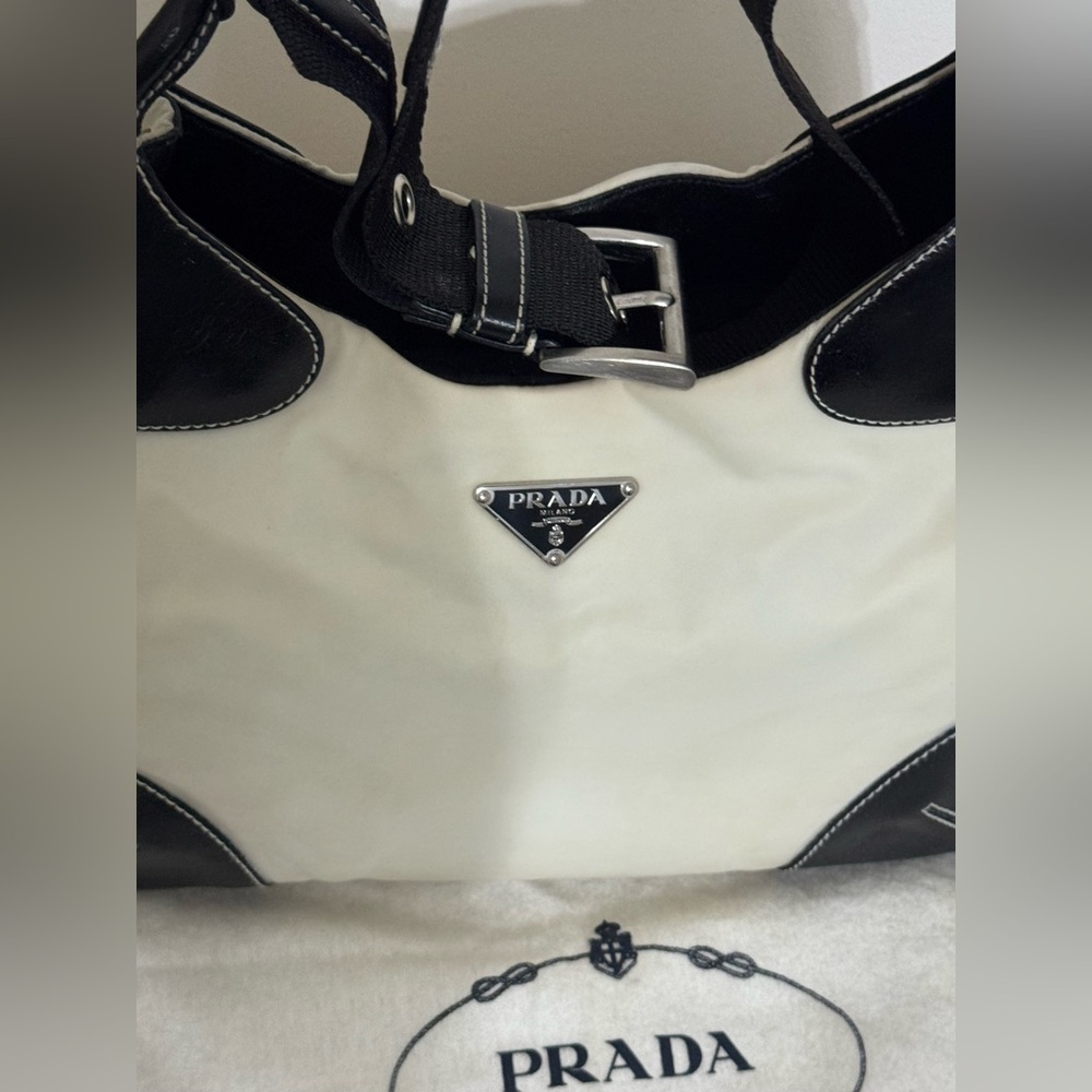 Prada Cream and Black Shoulder Bag - Picture 11 of 14
